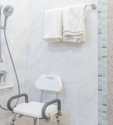 Interior of bathroom for the disabled or elderly people