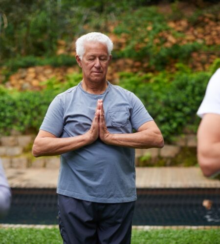 Senior man connected to his Spirituality