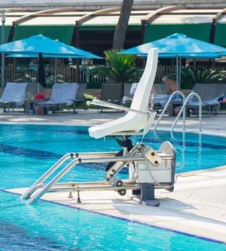 Swimming pool lifts for disabled people