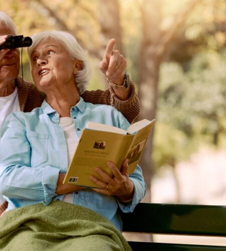 Senior Couple In Park