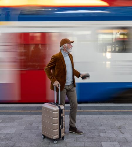 Senior with Suitcase